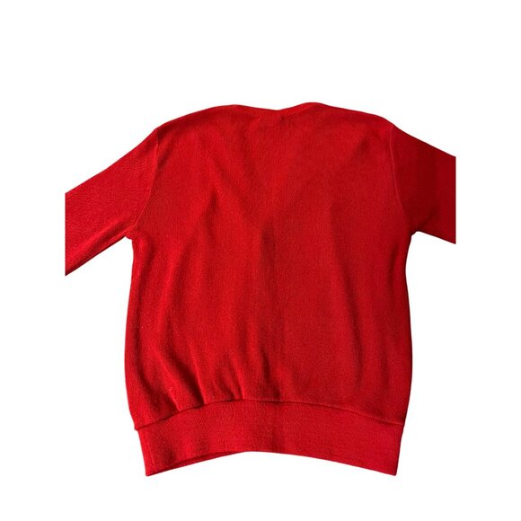 Vintage Jantzen Red Cardigan Mens L USA Made 70s 80s Classic Knit Sweater Used - Picture 5 of 12